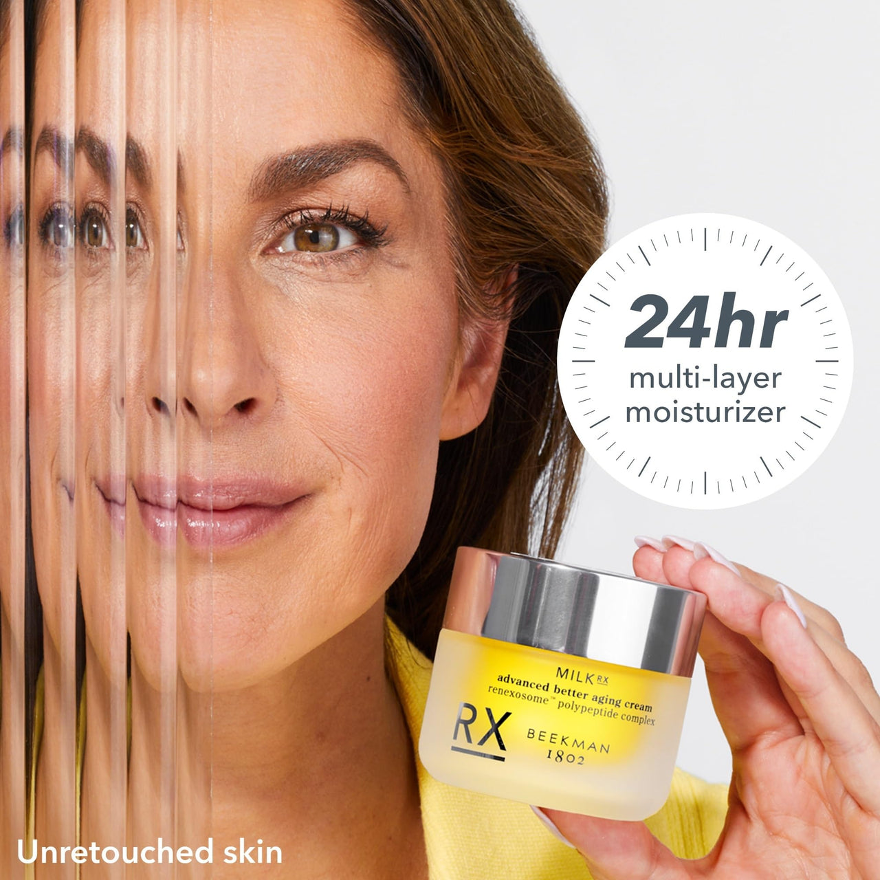 Beekman 1802 Milk RX Advanced Better Aging Collagen Moisturizer Face Cream – 4X Retinol Alternative with Goat Milk Exosomes & Polypeptide, Firming Cream, 1.69 fl oz