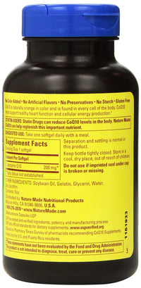 Thumbnail for Nature Made CoQ10 Coenzyme Q10 200 mg - 2 Bottles, 140 Softgels Each