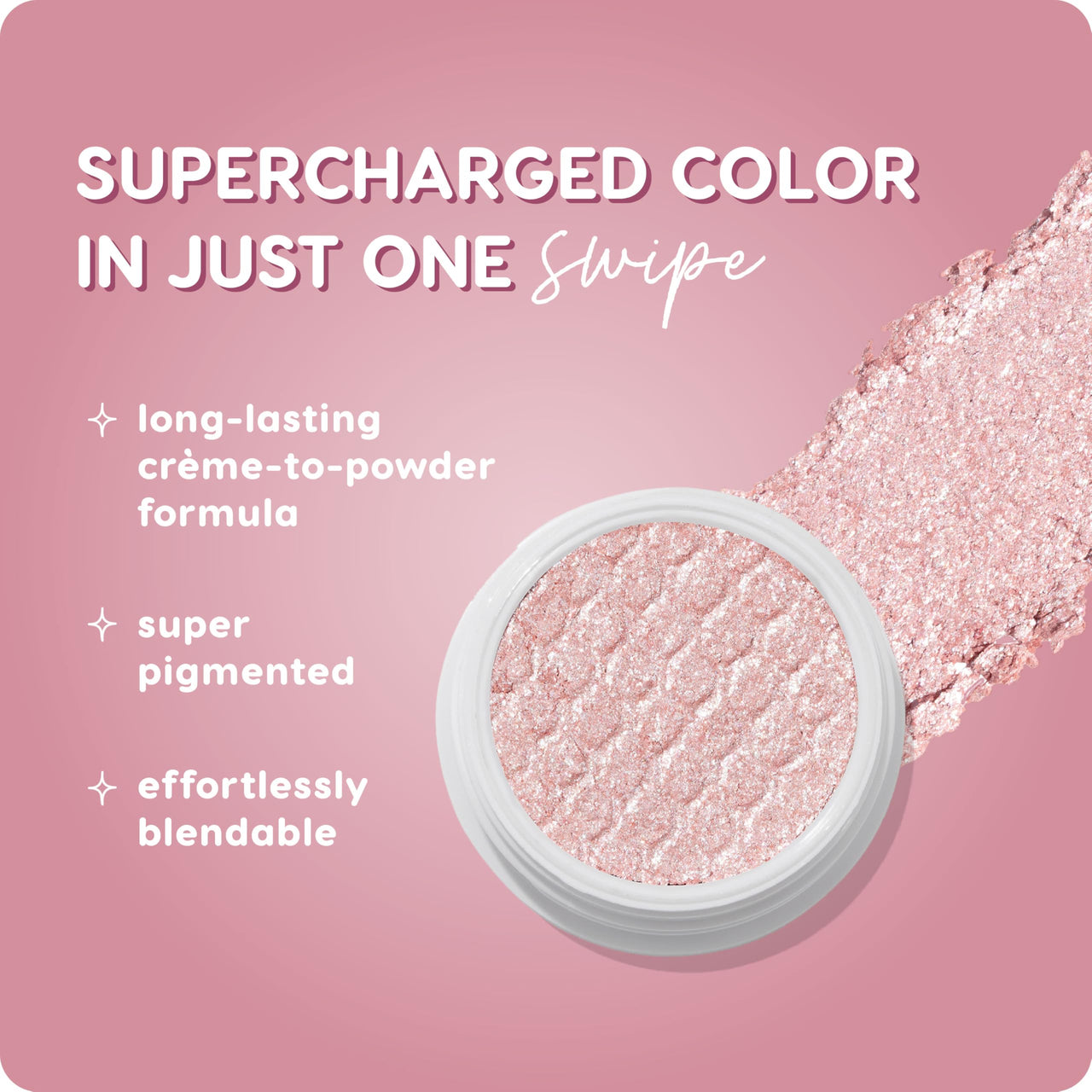 ColourPop Super Shock Shadow - High-Pigment, Crème-Powder Eye Makeup - Single Glitter Eyeshadow with Minimal Fallout and Unique Bouncy Texture - Baby Pink Eyeshadow - Frog (0.07 oz)