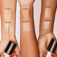 Thumbnail for Saie Glowy Super Gel Lightweight Illuminator, Starglow Duo - Luminizer for Glowing Skin, Wear Alone or Under Makeup - Includes Full Size (1 fl oz) + Mini (0.5 fl oz)