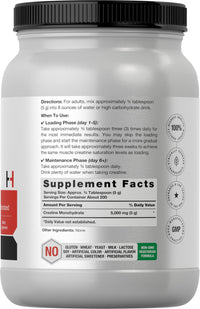Thumbnail for Horbäach Creatine Monohydrate Powder | 2.2lbs (35.2 oz) | Micronized and Unflavored | Vegetarian, Non-GMO, and Gluten Free Supplement