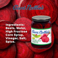 Thumbnail for Aunt Nellie’s Sliced Pickled Beets | Tangy, Earthy, Sweet and Delicious | Deep Vibrant Ruby Red-Purple | Grown in the USA | Smoothies, Salads, Side Dishes (16oz, 4-Pack)