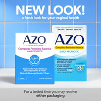 Thumbnail for AZO Complete Feminine Balance Daily Vaginal Probiotics for Women, Clinically Proven to Help Protect Vaginal Health, Helps balance pH and yeast, 30 Count