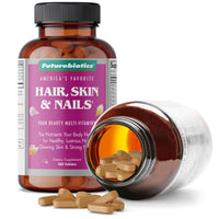 Thumbnail for Futurebiotics Hair, Skin & Nails Beauty MultiVitamin with Biotin, Hair Vitamins and Skin Vitamins That Promote Healthy Hair and Nail, 180 Tablets