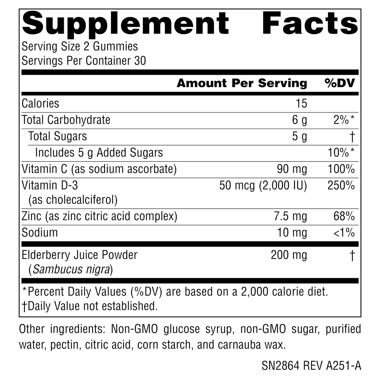 Source Naturals Wellness Elderberry Gummies, Promotes Immune Support*, 200 mg - Antioxidant Support - 60 Gummies