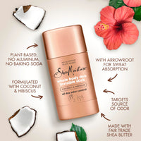 Thumbnail for SheaMoisture Invisible Deo Stick Coconut & Hibiscus 3count Whole Body Plant Based, No Aluminum 2.6 oz