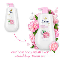 Thumbnail for Dove Body Wash with Pump Renew Peony & Rose Oil For 24hr Lotion-Soft Skin Moisturizing Skin Cleanser with No Sulfates No Parabens 30.6 Oz