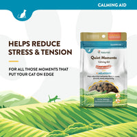 Thumbnail for NaturVet Scoopables Quiet Moments Cat Calming Aid - Promotes Calm with Stressful Events Storms, Fireworks, Travel, Separation Anxiety - Cat Health Supplement w/Melatonin - Salmon Flavored | 5.5oz Bag