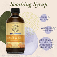 Thumbnail for Honey Gardens Ginger and Honey Syrup with Organic Apple Cider Vinegar and Propolis - Ginger Root and Ginger Root Extract - Apitherapy Digestive Support Supplement - 8 FL OZ, 48 Servings