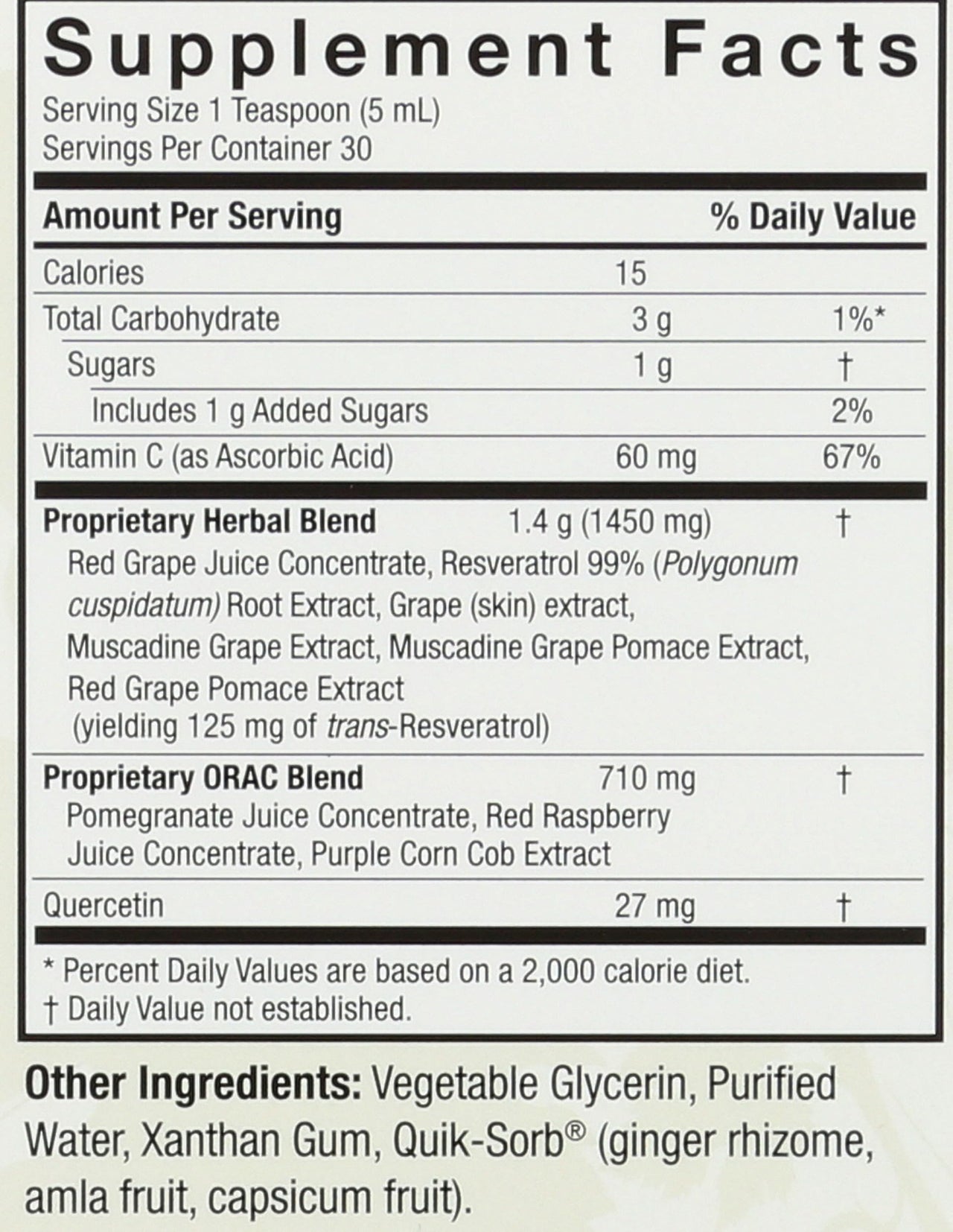 Nature's Answer Alcohol-Free Resveratrol Reserve, 5-Fluid Ounces | Packed with Antioxidants | Promotes Overall Health | Immune System Support | Single Count