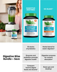 Thumbnail for Zenwise Health Digestive Enzymes, No Bloat, and Free Travel Tin with Probiotics for Digestive and Gut Health | Bloating Relief for Women and Men