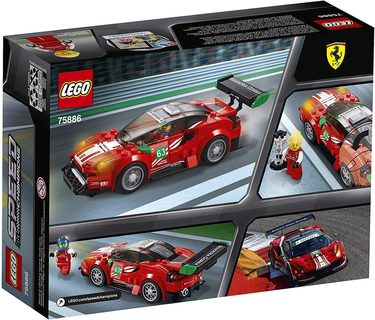 LEGO Speed Champions Ferrari 488 GT3 “Scuderia Corsa” 75886 Building Kit (179 Pieces)