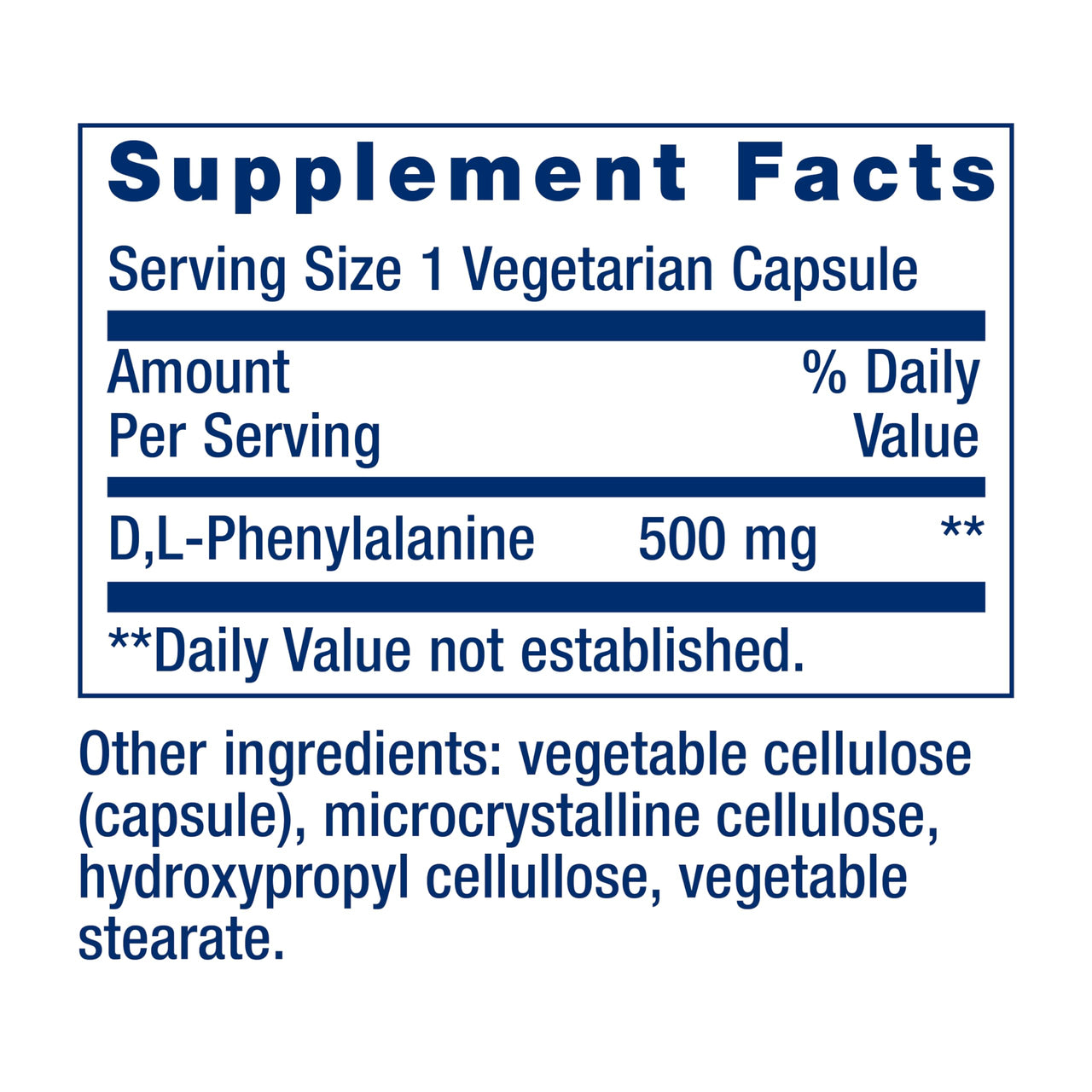 Life Extension D, L-Phenylalanine Capsules, 500 mg – Supports Mood Health, Promotes Neurotransmitter Health – Gluten-Free, Non-GMO, Vegetarian – 100 Capsules