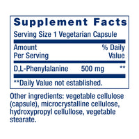 Thumbnail for Life Extension D, L-Phenylalanine Capsules, 500 mg – Supports Mood Health, Promotes Neurotransmitter Health – Gluten-Free, Non-GMO, Vegetarian – 100 Capsules