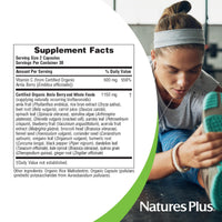 Thumbnail for NaturesPlus Source of Life Garden Vitamin C - 60 Capsules - Immune System Support - USDA Certified Organic, Non-GMO, Vegan, Gluten Free - 30 Servings