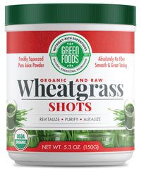 Thumbnail for Green Foods Wheat Grass Shots, 5.3 oz - Certified Organic, Kosher, Vegan, Non-GMO, Raw, Gluten-Free, Grown