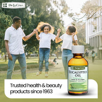 Thumbnail for De La Cruz Eucalyptus Essential Oil, 100% Pure Steam Distilled Eucalyptus Globulus, Eucalyptus Oil, Eucalyptus Essential Oil for Diffuser, 2 FL OZ, Aromatherapy, Tree Oil (1 Bottle)