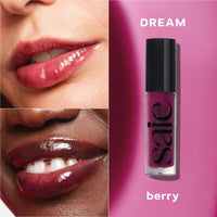 Thumbnail for Saie Glossybounce - Hydrating Lip Gloss and Tinted Lip Oil Hybrid with Hyaluronic Acid & Jojoba Oil for Non-Sticky, Ultra-Shiny, Plump & Soft Lips - Everyday Makeup Essential - Dream (.17 oz)