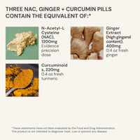 Thumbnail for Blueprint Bryan Johnson NAC Supplement - Promotes Stress Relief, Immune System Function, Respiratory Health - Includes N-Acetyl-L-Cysteine, Ginger, Curcuminoids - Detoxifying - Vegan (30 Servings)