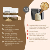 Thumbnail for Real Mushrooms Lions Mane Powder - Organic Mushroom Extract for Cognitive Function Immune Support Brain Supplements Memory and Focus Vegan Supplement, 150 Servings