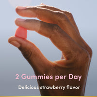 Thumbnail for Nature's Bounty Optimal Solutions Hair, Skin and Nails Pectin Gummies, 2500 mcg Biotin Per Serving, No Stick Gummy, Vegetarian Formula, Strawberry Flavor, 200 count, 100 Total Servings