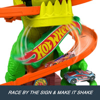 Thumbnail for Hot Wheels City T-Rex Blaze Battle & 1:64 Scale Die-Cast Toy Car