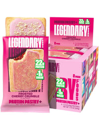 Thumbnail for Legendary Foods 22g Protein Pastry 0g Added Sugar, Low Carb, Gluten Conscious, Keto Snack, Ideal for Glucose Management, Includes Whey Protein Isolate, 8 Pack Cherry Crumble