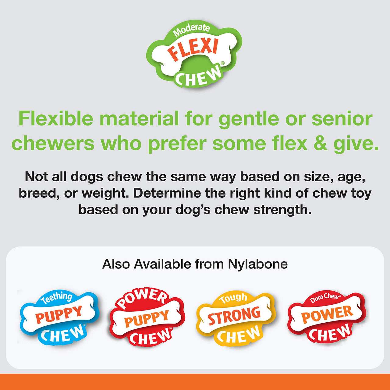 Nylabone Original Bone Flexi Chew Toy for Dogs, Dog Toys for Moderate Chewers, Dog Chew Bones, Chicken & Original Flavor, For X-Small Dogs - Up to 15 lbs, 3 Pack