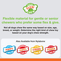 Thumbnail for Nylabone Original Bone Flexi Chew Toy for Dogs, Dog Toys for Moderate Chewers, Dog Chew Bones, Chicken & Original Flavor, For X-Small Dogs - Up to 15 lbs, 3 Pack