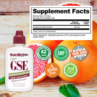 Thumbnail for NutriBiotic – GSE, 2 Oz Liquid | The Original Grapefruit Seed Extract Premium Concentrate with Bioflavonoids | Potent Immune & Overall Health Support | Vegan, Gluten Free, Non-GMO