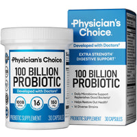 Thumbnail for Physician's CHOICE 100 Billion Advanced Probiotic - 16 Strains + Organic Prebiotics - Digestive & Gut Health - Supports Occasional Constipation, Diarrhea, Gas & Bloating - Probiotics for Women & Men