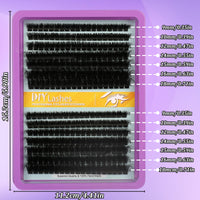 Thumbnail for C Curl Lash Clusters Extensions 280 Pcs Individual Eye lash Clusters 100D Cluster Eyelash Lashes Wispy Clusters Lashes Makeup at Home - DIY Lash Extension Kit for Self Application (9-18MM) Mix
