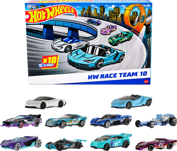 Hot Wheels 10-Pack of Toy Race Cars (Styles May Vary)