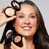 Thumbnail for LAURA GELLER NEW YORK Blush-n-Glow Kit - Baked Balance-N-Glow Illuminating Powder Foundation, Deep + Retractable Kabuki Brush + Baked Blush-N-Brighten, Pink Grapefruit