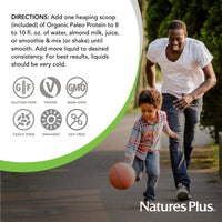 Thumbnail for NaturesPlus Organic Paleo Protein - 1.49 lbs, 20 g Protein, Vegan Protein Powder - Unflavored, Unsweetened - Certified Organic High Protein Energy Protein - Vegetarian, Gluten-Free - 15 Servings