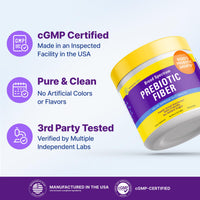 Thumbnail for InnovixLabs Prebiotic Fiber Powder for Gut & Digestive Health, High Fiber Supplement for Women and Men with Chicory Root, FOS, Acacia, Inulin, Soluble & Insoluble Fiber, No Added Sugar, 30-Day Supply