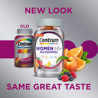 Thumbnail for Centrum MultiGummies for Women 50 Plus, Multivitamin/Multimineral Supplement with Vitamins D3, E, B6, and B12, Assorted Fruit Flavor - 140 Count
