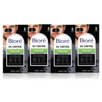 Thumbnail for Bioré Men's Blackhead Remover Pore Strips, Charcoal Deep Cleansing Nose Strips for Blackhead Removal on Oily Skin, 6 Count (Pack of 4)