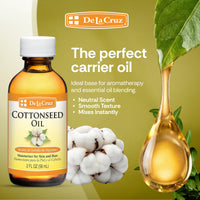 Thumbnail for De La Cruz Cottonseed Oil - Moisturizer for Skin and Hair - Multipurpose Carrier Oil - 2 Fl OZ (1 Bottle)