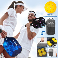 Thumbnail for MTEN Pickleball Paddles, USAPA Approved Pickleball Paddles Set of 2, Fiberglass Surface Pickleball Set, 2Pickleball Rackets, 4 Pickleball Balls, 2Grip Tapes & Carry Bag for Men Women