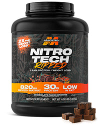 Thumbnail for Muscletech Whey Protein Powder (Chocolate Fudge Brownie, 4LB) - Nitro-Tech Ripped Whey Protein Isolate & Peptides Smoothie Mix for Lean Muscle - 30g of Whey Protein for Women & Men, Packaging May Vary