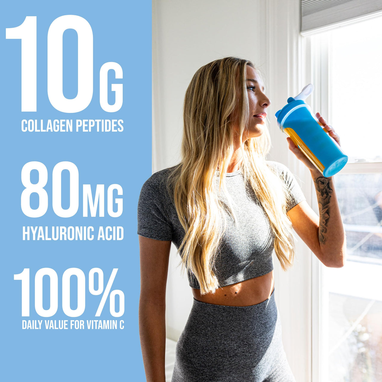 Rule 1 Proteins Collagen Peptides Powder - Hydrolyzed Bovine Collagen, Hyaluronic Acid, and Vitamin C. Supports Hair, Skin, & Nails (25 Servings, Unflavored)