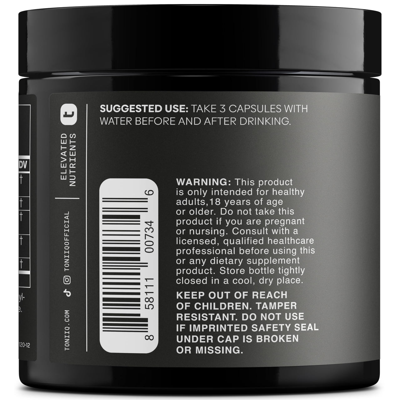 Toniiq Ease with DHM - Full Liver Support for a Night Out - 120 Capsules - 50x Super Concentrated Extract