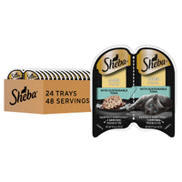 Thumbnail for Sheba Perfect Portions Wet Cat Food Cuts in Gravy, Cat Food Wet Recipe, Sustainable Tuna Entree, 2.6 oz. Twin-Pack Trays (24 Count, 48 Servings)