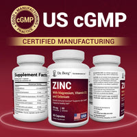 Thumbnail for Dr. Berg Zinc 30mg Enhanced with Magnesium, Vitamin D3, Selenium, & Copper - Zinc Supplements for Men & Women - Chelated Zinc for Immune, Skin, Hair, & Nails Support* - 60 Capsules