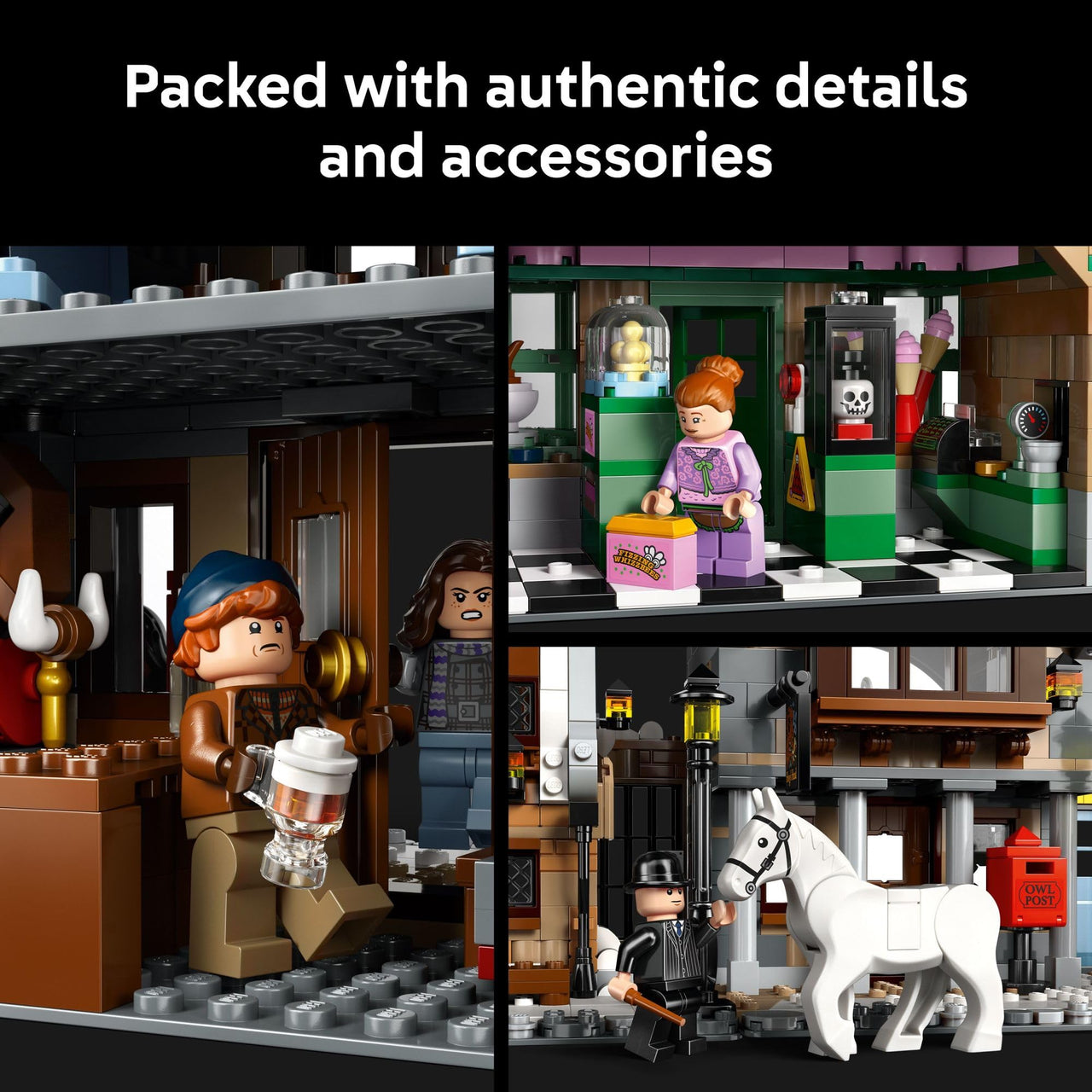 LEGO Harry Potter Hogsmeade Village – Collectors' Edition Building Set for Adults, Ages 18+ - Craft 7 Iconic Buildings - Kit Includes 12 Minifigures - Gift Idea for Birthdays and Fans - 76457
