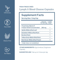 Thumbnail for Eclectic Herb - Lymph & Blood Cleanse | Lymphatic & Circulatory Support | Freeze Dried, Concentrated Herbal Supplement | Natural, Wildcrafted, Non-GMO, Gluten Free, Vegan (45 CT | 285 mg)