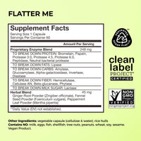 Thumbnail for HUM Flatter Me Digestive Enzymes for Women & Men, Digestive Health Bloating Supplement with Ginger & Peppermint Leaf, Fast Acting Anti Bloat Pills Multi Enzyme for Debloating, Vegan, 60 Capsules