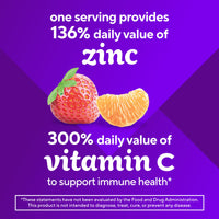 Thumbnail for Vitafusion Power Zinc Gummy Vitamins, Strawberry Tangerine Flavored Immune Support (1), 90 Count
