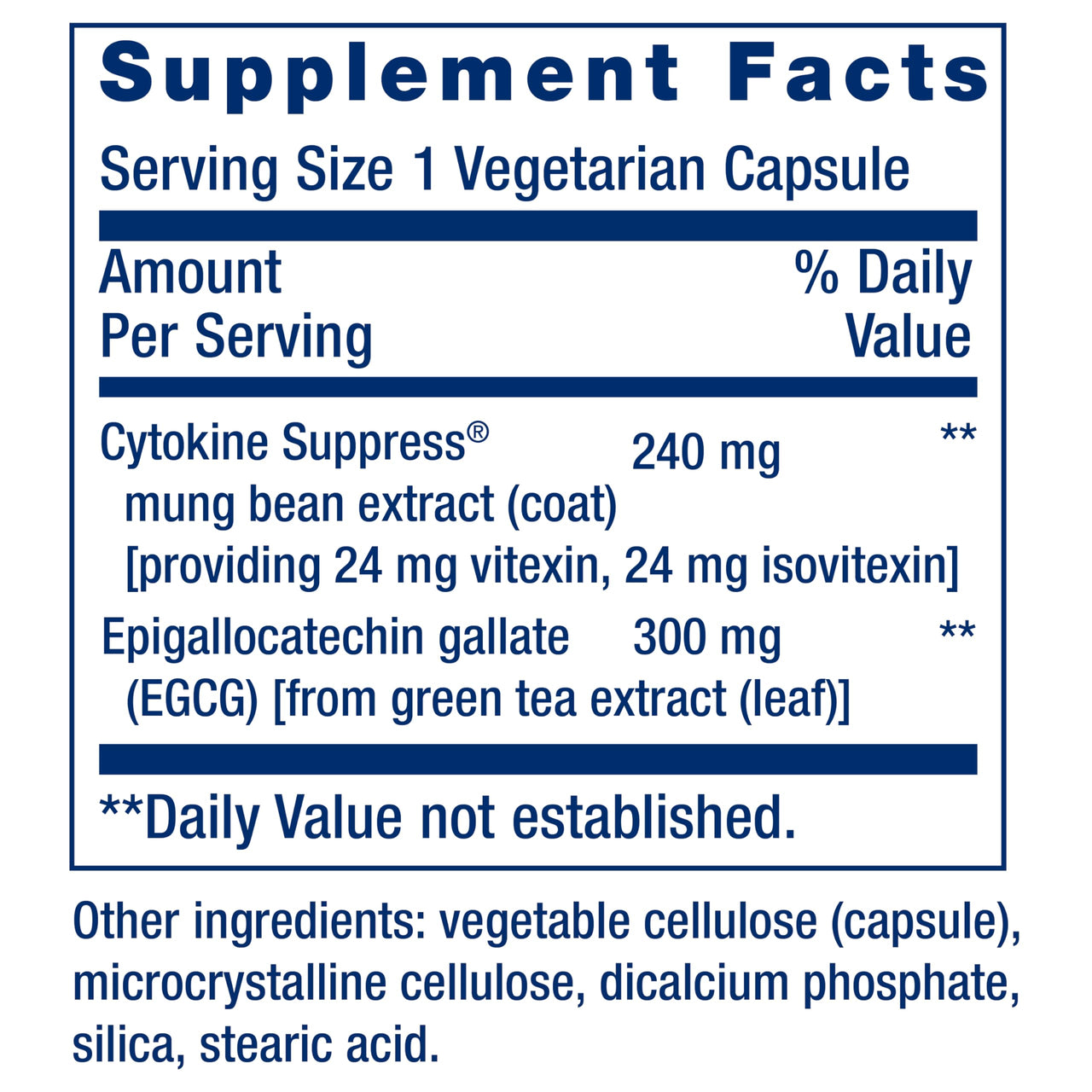 Life Extension Cytokine Suppress with EGCG, 30 Count